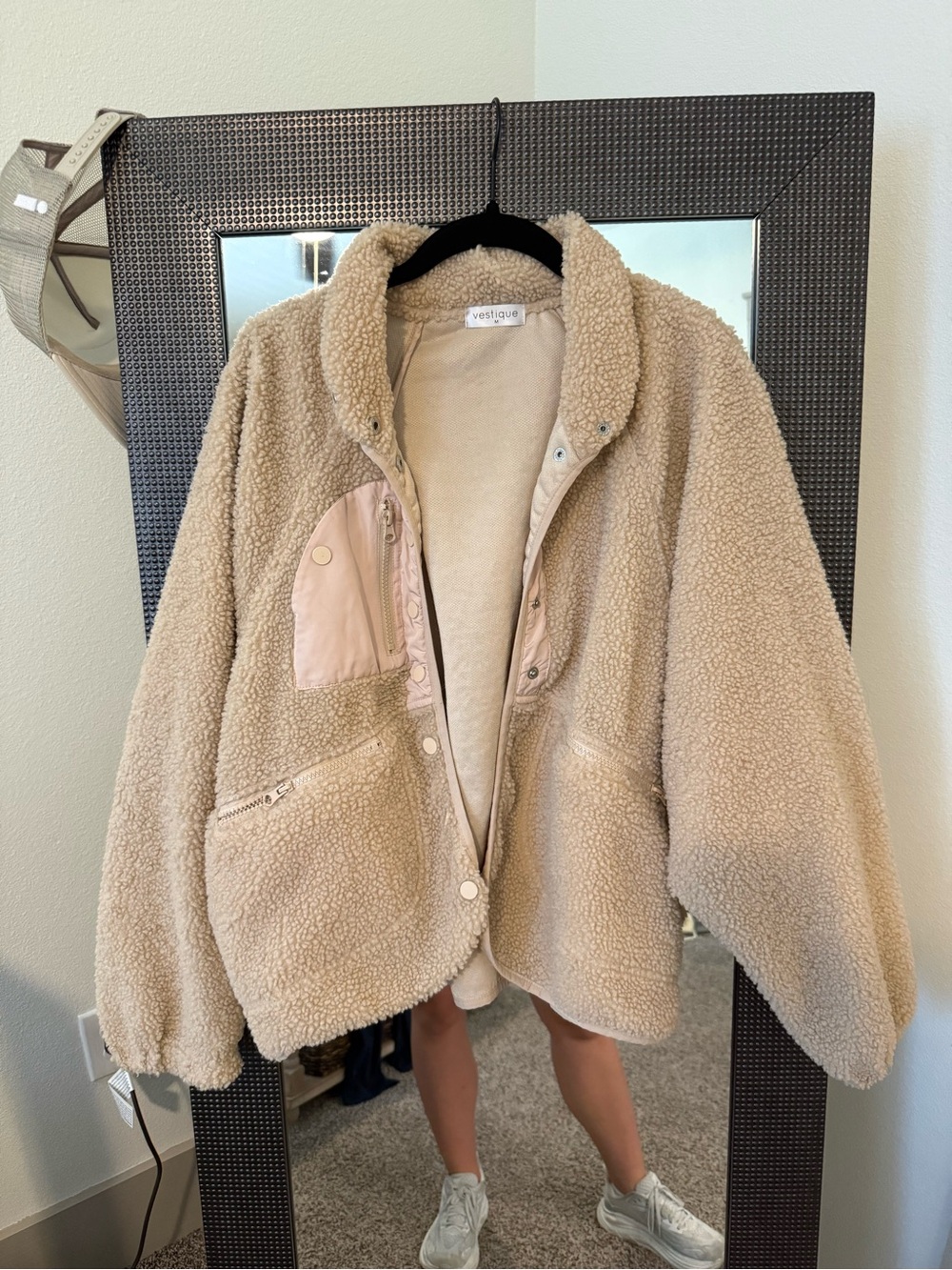 vestique Cream Teddy Sherpa Jacket